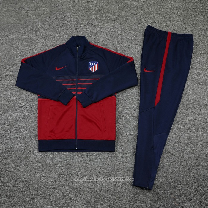 Tuta da Track Giacca Atletico Madrid 2020 2021 Blu e Rosso